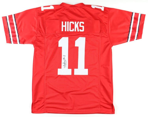 C. J. Hicks Signed Ohio State Buckeyes Jersey (JSA COA) 2024 National Champ L.B.