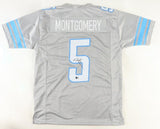 David Montgomery Signed Detroit Lions Gray Jersey (Beckett) Ex-Iowa State R.B.