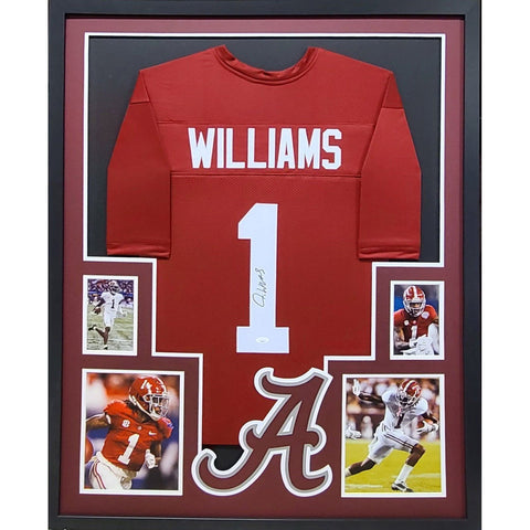 Jameson Williams Autographed Signed Framed Alabama Jersey JSA