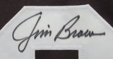 Jim Brown HOF Signed/Insc Brown Custom Football Jersey w/ Stats Browns JSA 19574
