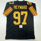 Autographed/Signed Cameron Heyward Pittsburgh Color Rush Football Jersey Beckett