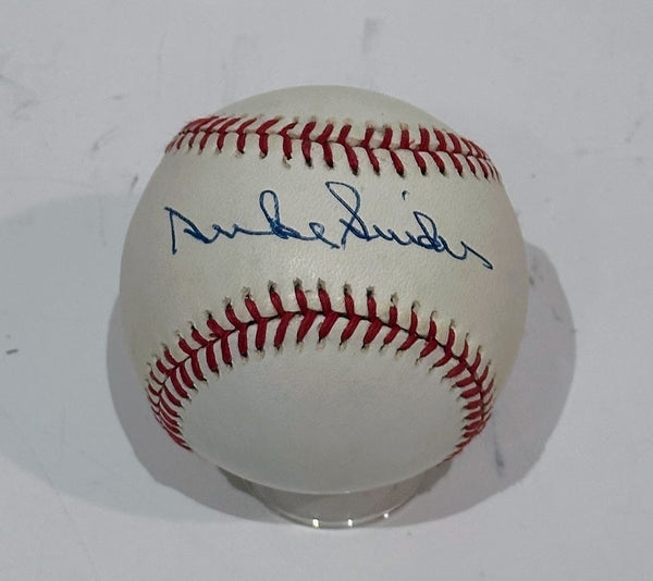 Duke Snider Autographed Official National League Baseball - JSA COA Dodgers
