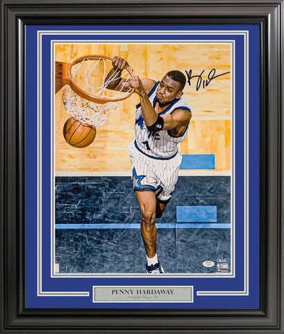 ANFERNEE "PENNY" HARDAWAY AUTOGRAPHED FRAMED 16X20 PHOTO MAGIC PSA/DNA 209437