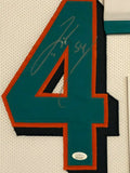 Zach Thomas Signed Miami Dolphins 35x43 Framed Jersey (JSA COA) 7xPro Bowl L.B.