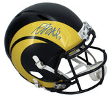 Davante Adams Autographed Rams Black Rivalries Full Size Speed Helmet Beckett