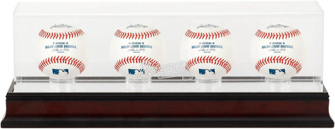 Atlanta Braves Mahogany 4-Baseball Display Case