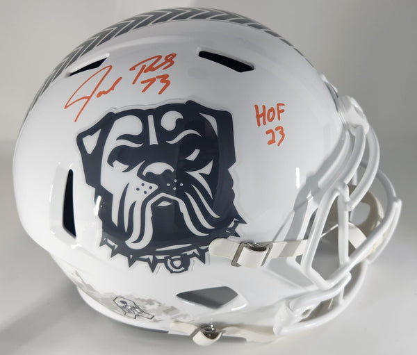 Browns JOE THOMAS Signed Full Size 2024 SALUTE Replica Helmet AUTO w/ HOF '23