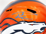 Russell Wilson Auto Broncos Flash Orange Full Size Rep Speed Helmet Fanatics