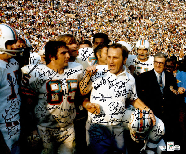1972 DOLPHINS PERFECT SEASON AUTOGRAPHED 20X24 PHOTO 40 SIGS SHULA FANATICS