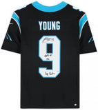 FRMD Bryce Young Panthers Signed Black Nike Limited Jersey w/Insc-#1 of a LE 23