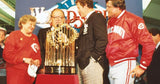 Lou Piniella Signed Reds Jersey (JSA) 1990 Cincinnati World Series Champ Manager