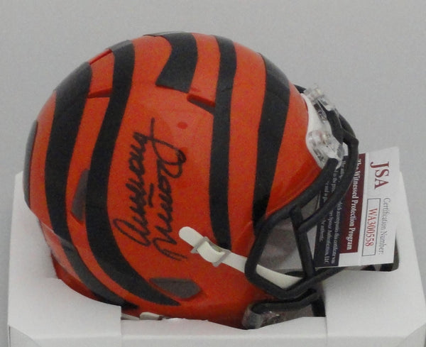 Bengals Hall of Famer ANTONY MUNOZ Signed Riddell Speed Mini Helmet - JSA