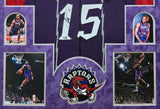 FRAMED IN SUEDE TORONTO RAPTORS VINCE CARTER AUTOGRAPHED SIGNED JERSEY FANATICS
