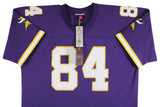 Vikings Randy Moss "HOF 18" Signed Purple Mitchell & Ness Jersey BAS Witnessed 1