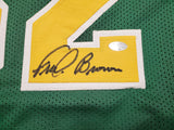 SEATTLE SUPERSONICS DOWNTOWN FRED BROWN AUTOGRAPHED GREEN JERSEY MCS HOLO 200289