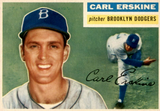 Carl Erskine Signed Brooklyn Dodgers Jersey (Beckett) 1955 World Series Champion