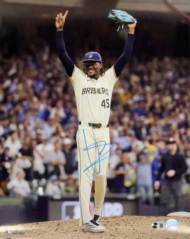 ABNER URIBE Signed 16x20 Photo #1 - Milwaukee Brewers AUTO - BAS