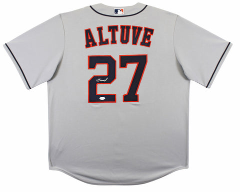 Astros Jose Altuve Authentic Signed Grey Nike Jersey Autographed JSA