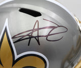 Alvin Kamara Autographed Flash Gold Full Size Helmet Saints Beckett QR #1W403127
