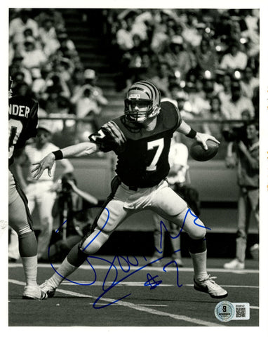 Boomer Esiason Autographed/Signed Cincinnati Bengals 8x10 Photo Beckett 57586