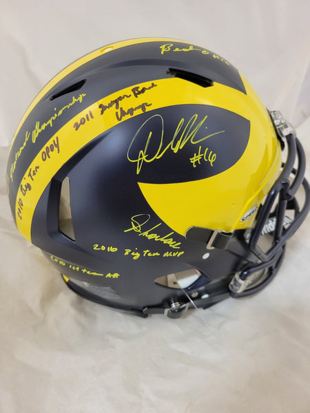 DENARD ROBINSON SIGNED MICHIGAN WOLVERINES F/S SPEED AUTHENTIC HELMET – Super Sports Center