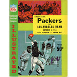 Green Bay Packers vs Los Angeles Rams 10/6/1963 NFL Illustrated Magazine 59282