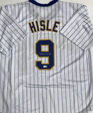 LARRY HISLE Signed Replica Pinstripe Jersey AUTO - Milwaukee Brewers MLB - JSA