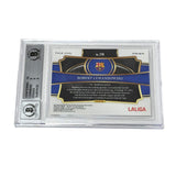 Robert Lewandowski Signed 2023-24 Panini Select La Liga Blue Field Level - BGS 9