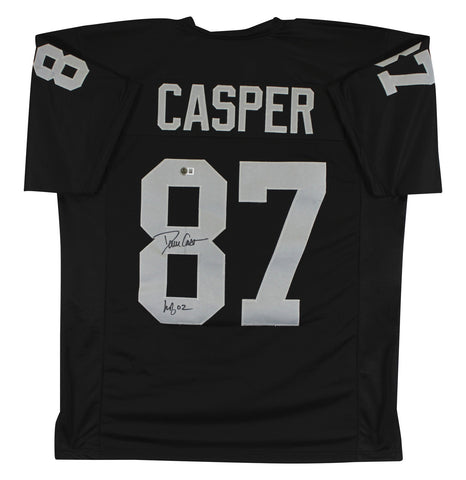 Dave Casper "HOF 02" Authentic Signed Black Pro Style Jersey BAS Witnessed