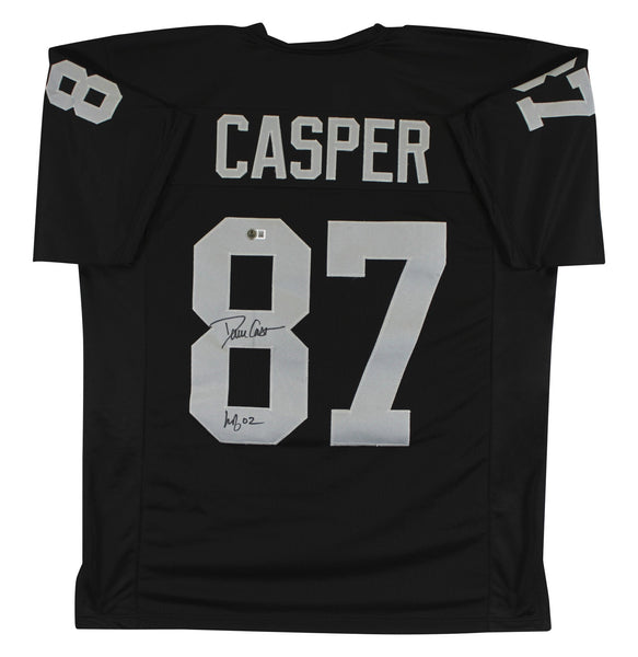 Dave Casper "HOF 02" Authentic Signed Black Pro Style Jersey BAS Witnessed