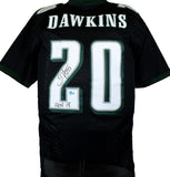 Brian Dawkins Autographed Black Pro Style Jersey w/HOF- Beckett W Hologram