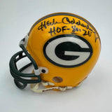 Autographed/Signed Ray Nitschke Herb Adderley Football Speed Mini Helmet PSA COA