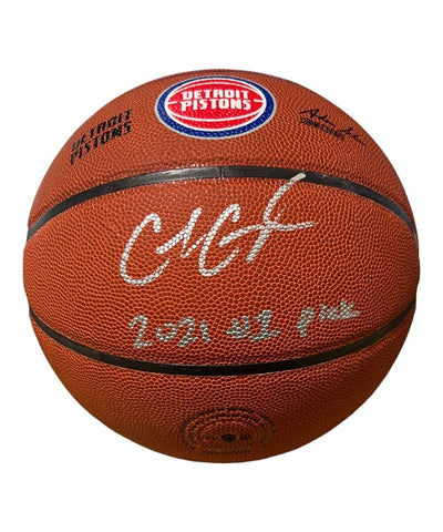 Cade Cunningham Signed Wilson Detroit Pistons Basketball 2021 #1 Pick 41100