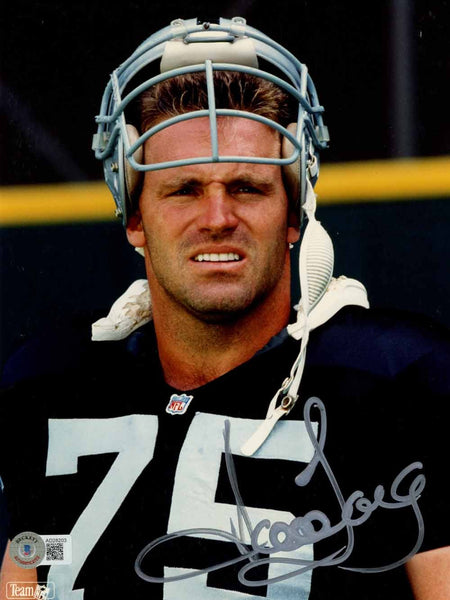 Howie Long Autographed/Signed Oakland Raiders 8x10 Photo Beckett 50475