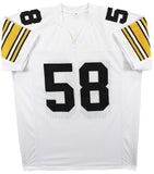 Jack Lambert "HOF 90" Authentic Signed White Pro Style Jersey BAS Witnessed