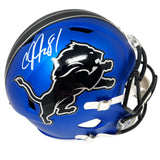 Calvin Johnson Detroit Lions Signed Riddell 2024 Alternate Replica Helmet BAS