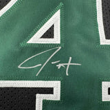 Autographed/Signed Jrue Holiday Boston Black Basketball Jersey JSA COA