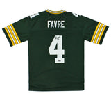 Brett Favre Signed Green Bay Packers Mitchell & Ness Legacy Green YouthXL Jersey