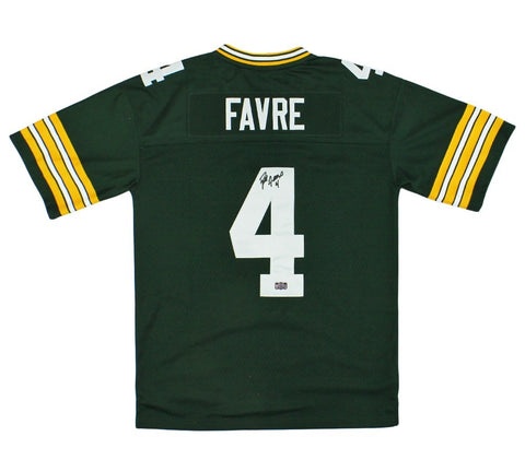 Brett Favre Signed Green Bay Packers Mitchell & Ness Legacy Green YouthXL Jersey