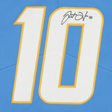 FRMD Justin Herbert Los Angeles Chargers Signed Powder Blue Nike Limited Jersey