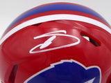 Stefon Diggs Autographed Signed Bills Mini Helmet With Visor Beckett QR #W508014