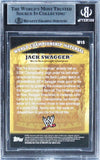 Jack Swagger Signed 2010 Topps WWE World Champion Material #W15 Card BAS Slabbed