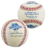 Twins Jack Morris "1991 W.S. MVP" Signed 1991 WS Logo OML Baseball BAS #BV01142