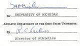 Fritz Crisler HOF Michigan Head Coach Signed/Auto Contract PSA BA199019