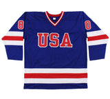 Multi-Signed 1980 USA Custom Blue Miracle On Ice Jersey with 15 Signatures
