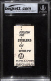 Jack Lambert Signed Pittsburgh Steelers 12/7/75 Ticket Stub Slab Beckett 38403