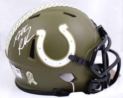 Anthony Richardson Signed Colts Salute to Service Speed Mini Helmet- Fanatics