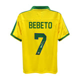 Bebeto Signed Brazil FC Soccer Jersey #7 with Beckett COA