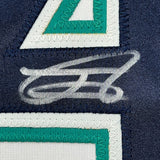 Framed Signed Julio Rodriguez 35x39 Seattle White Jersey JSA COA