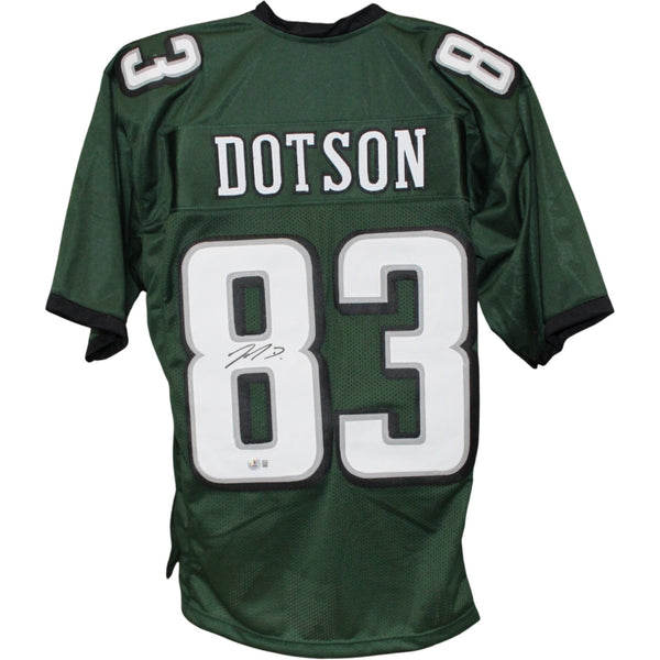 Jahan Dotson Signed Philadelphia Eagles Pro Style XL Green Jersey Beckett 53716